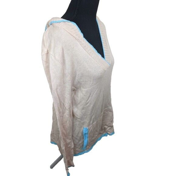 Fresh Produce Women Sweater Tunic Hi-Lo Knit Hooded V-Neck M/L - Picture 7 of 10